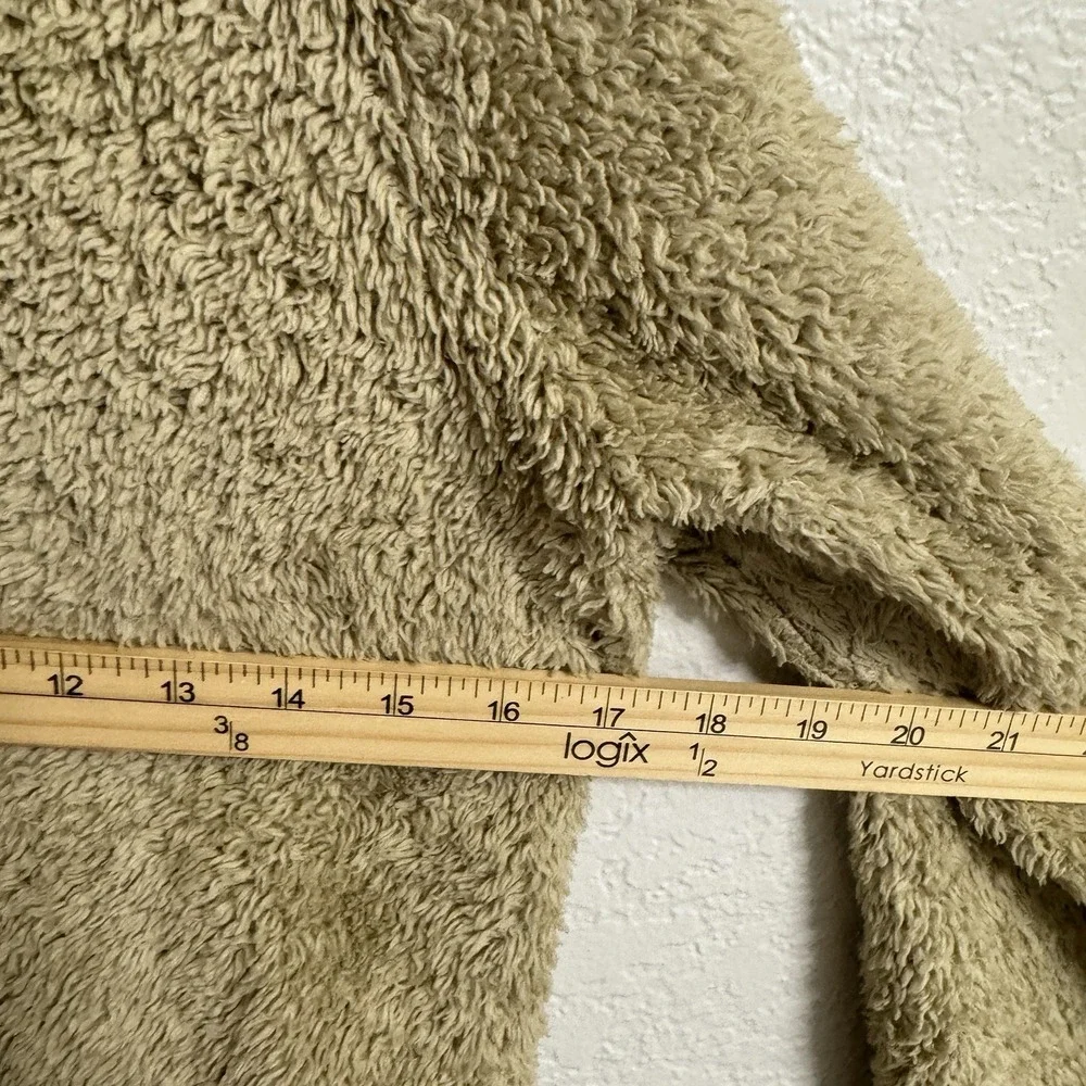 Patagonia Los Gatos Fleece Pullover Girls M 10 Tan Sherpa Quarter Zip Warm Cozy‎